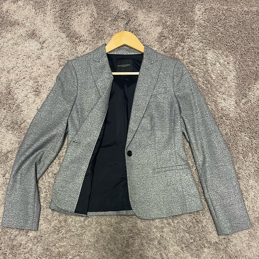 Banana Republic Gray Women's Suit Jacket